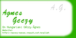agnes geczy business card
