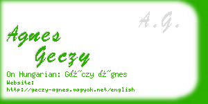 agnes geczy business card